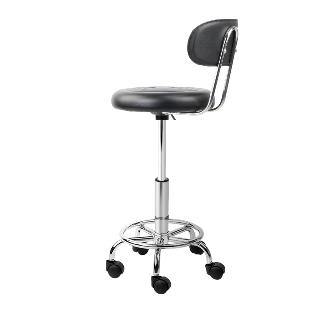 Artiss Salon Stool Swivel Chair Backrest Barber Hairdressing Hydraulic Height