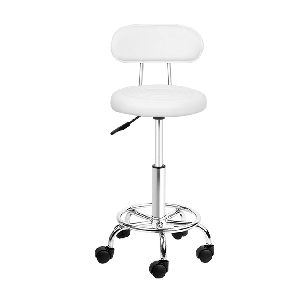 Artiss Salon Stool Swivel Barber Chair Backrest Hairdressing Hydraulic Height