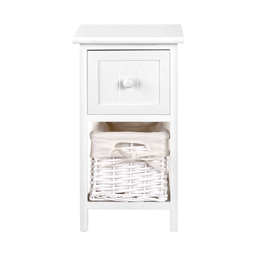 2 PCS Artiss Bedside Table - White