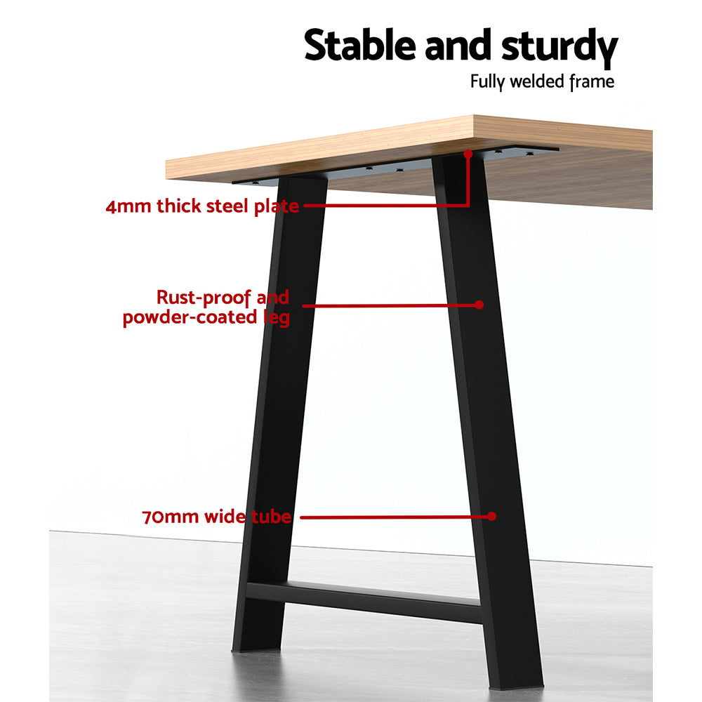 Artiss  Set of 2 Table Legs Coffee Dining Table Legs DIY Metal Leg 72X50cm