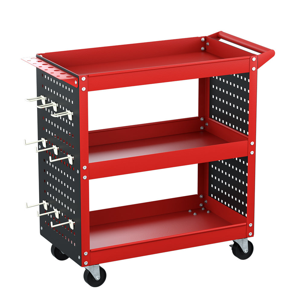 Giantz 3-Tier Tool Cart Trolley Toolbox Workshop Garage Storage Organizer 150kg