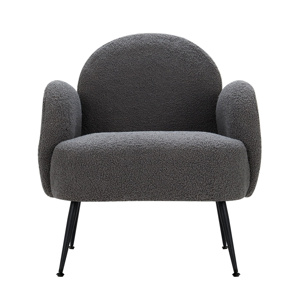 Artiss Armchair Lounge Chair Armchairs Accent Arm Chairs Sherpa Boucle Charcoal