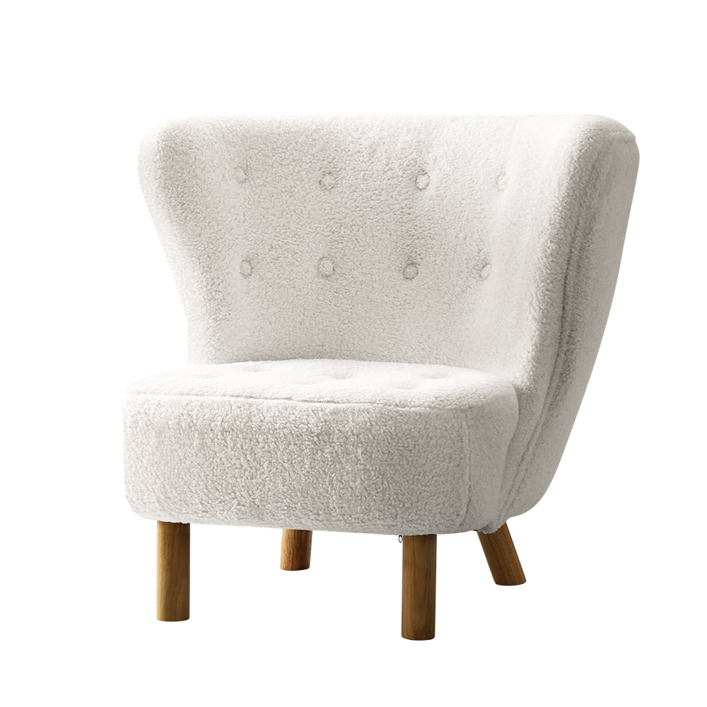 Artiss Armchair Lounge Accent Chair Armchairs Couch Chairs Sofa Bedroom White