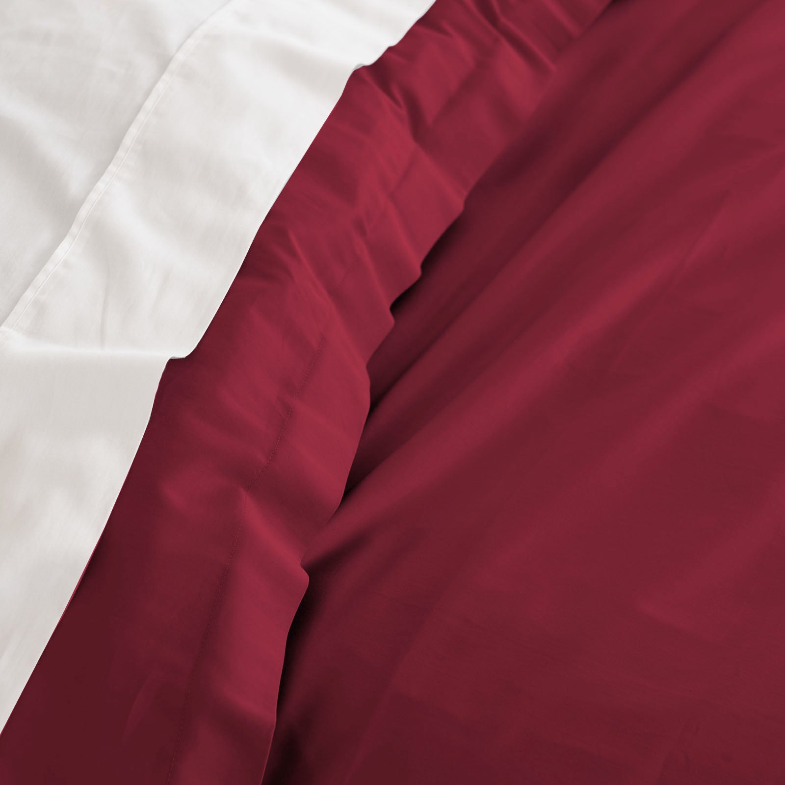 Balmain 1000 Thread Count Hotel Grade Bamboo Cotton Quilt Cover Pillowcases Set - Queen - Bordeaux