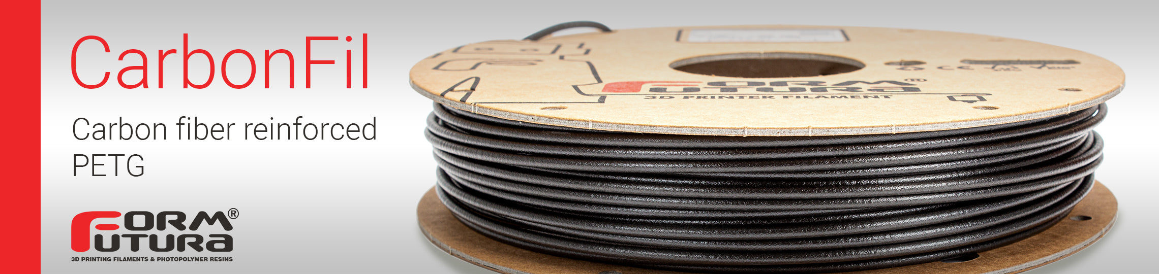 Carbon Fibre PETG Filament CarbonFil 1.75mm Black 500 gram 3D Printer Filament