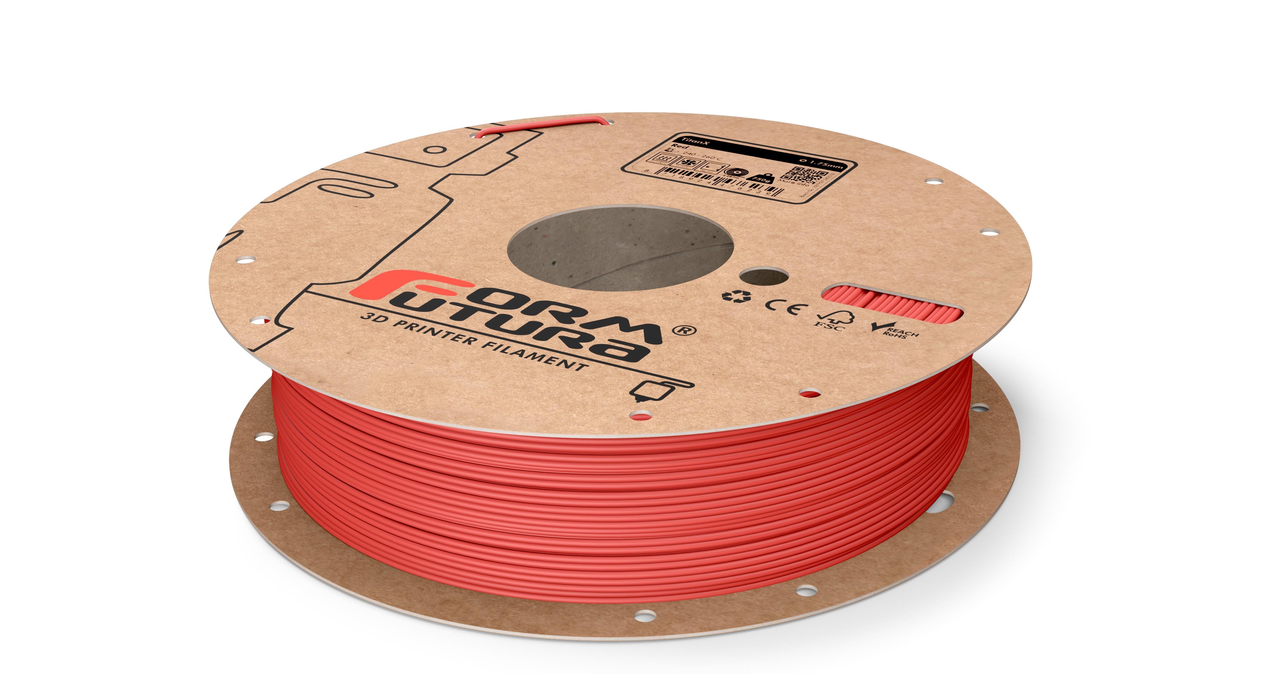 ABS Filament TitanX 1.75mm Red 750 gram 3D Printer Filament
