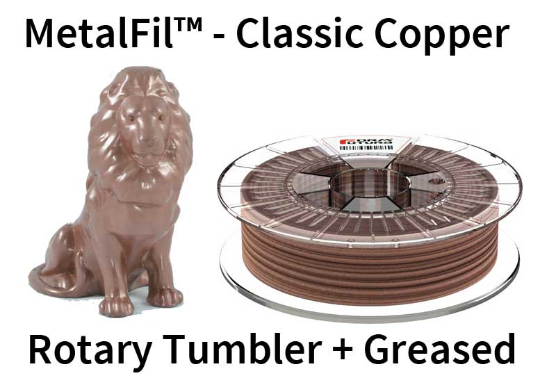 Copper-filled PLA based filament MetalFil 2.85mm Classic Copper 750 gram 3D Printer Filament