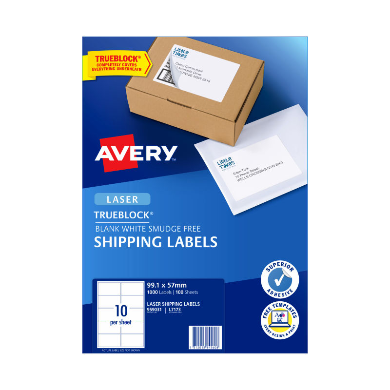 AVERY Laser Label L7173 10Up Pack of 100
