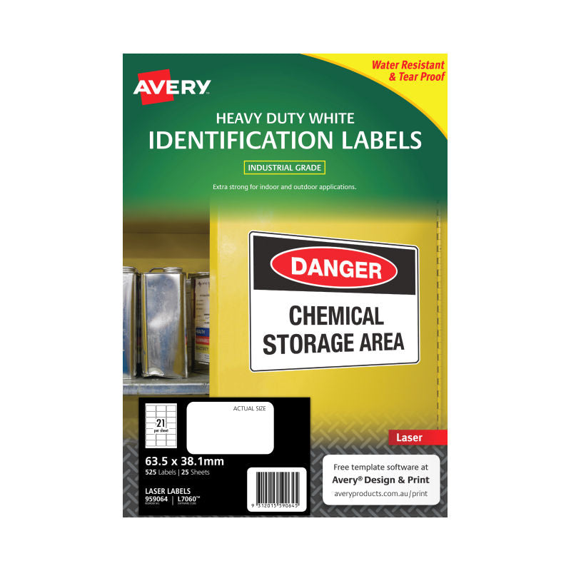 AVERY Laser Label L7060 21Up Pack of 25