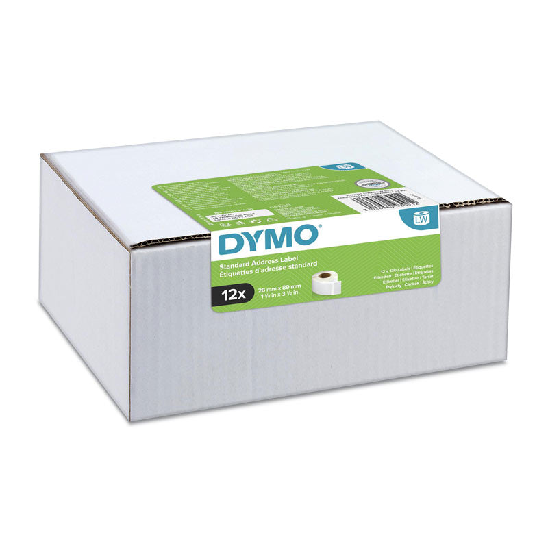 DYMO LW Std Address Label 28X89mm Pack of 12