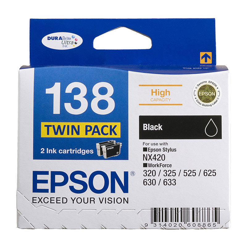 EPSON 138 Black Twin Pack