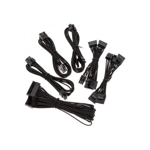 CORSAIR Corsair SFX PSU - Professional Individually sleeved DC Cable Pro Kit, SF Series, Type 4 (Generation 3), BLACK - CP-8920202