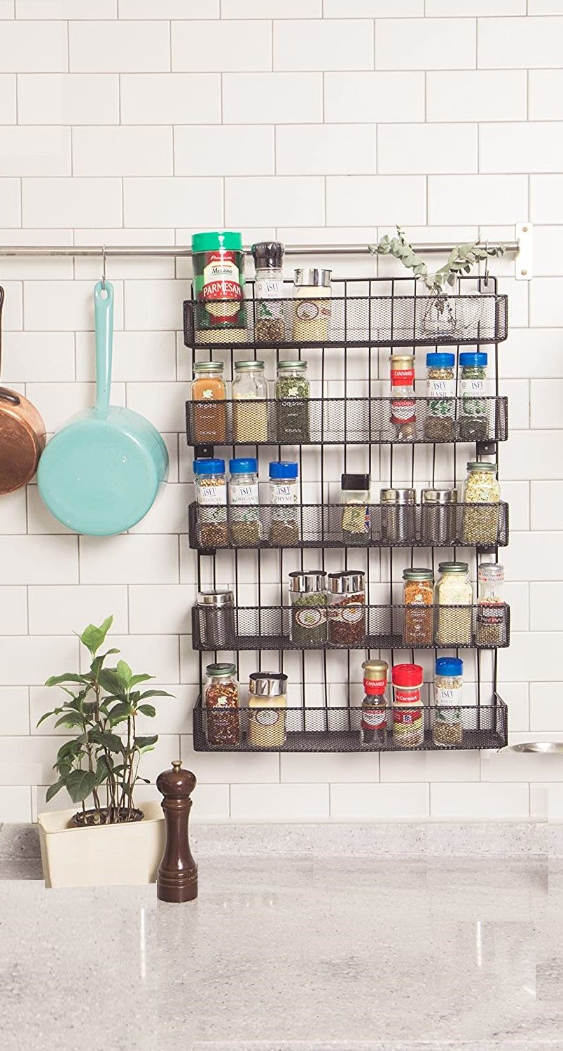 Wall Mount Spice Rack Organizer (5 Tier)