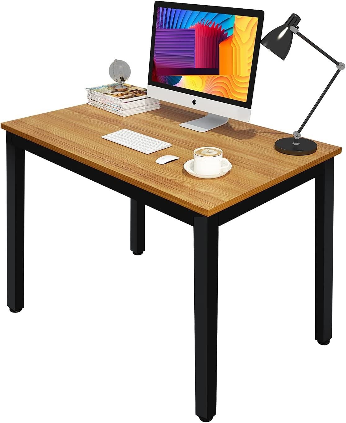 Sturdy and Heavy Duty Foldable Office Computer Desk (Teak, 100cm)