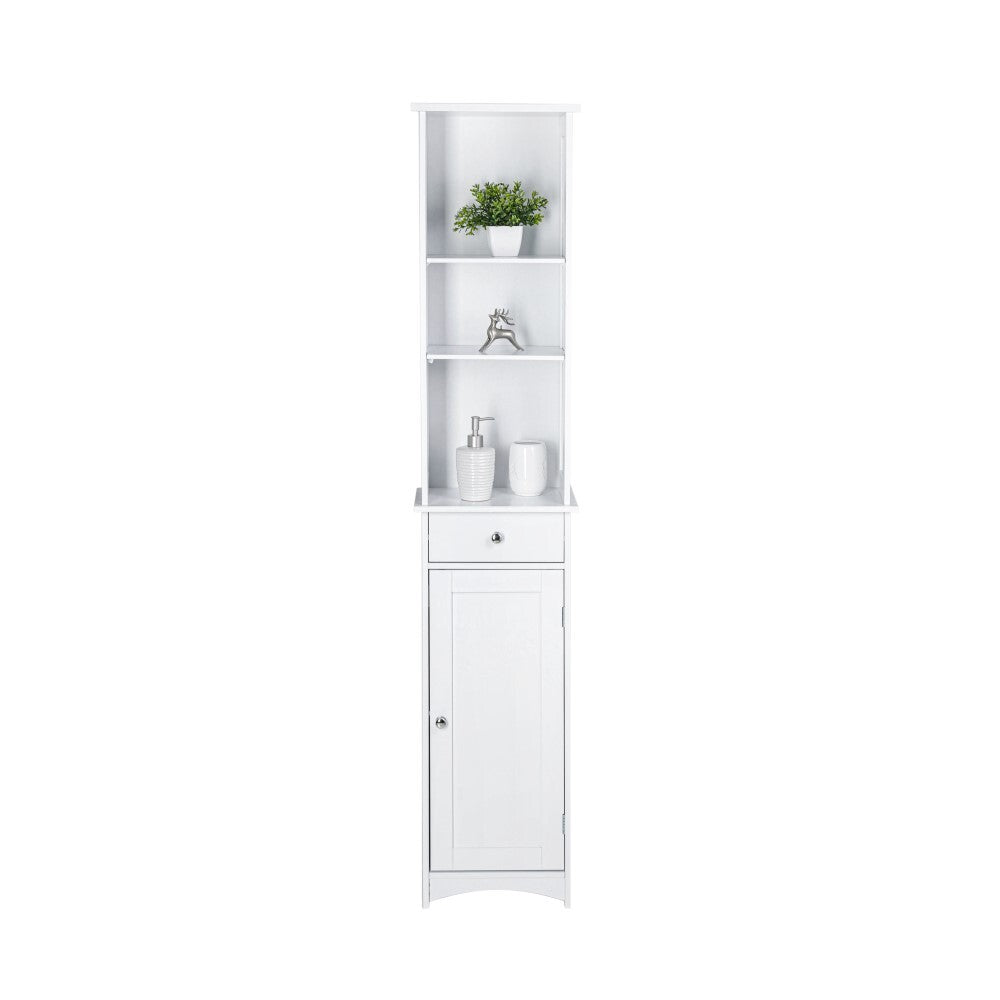 Sian Bathroom Tall Storage Cabinet Organiser - White