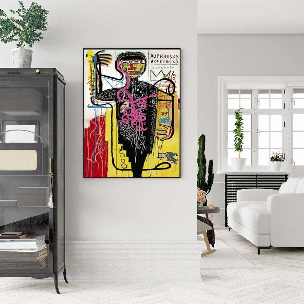 60cmx90cm Versus Medici Black Frame Canvas Wall Art