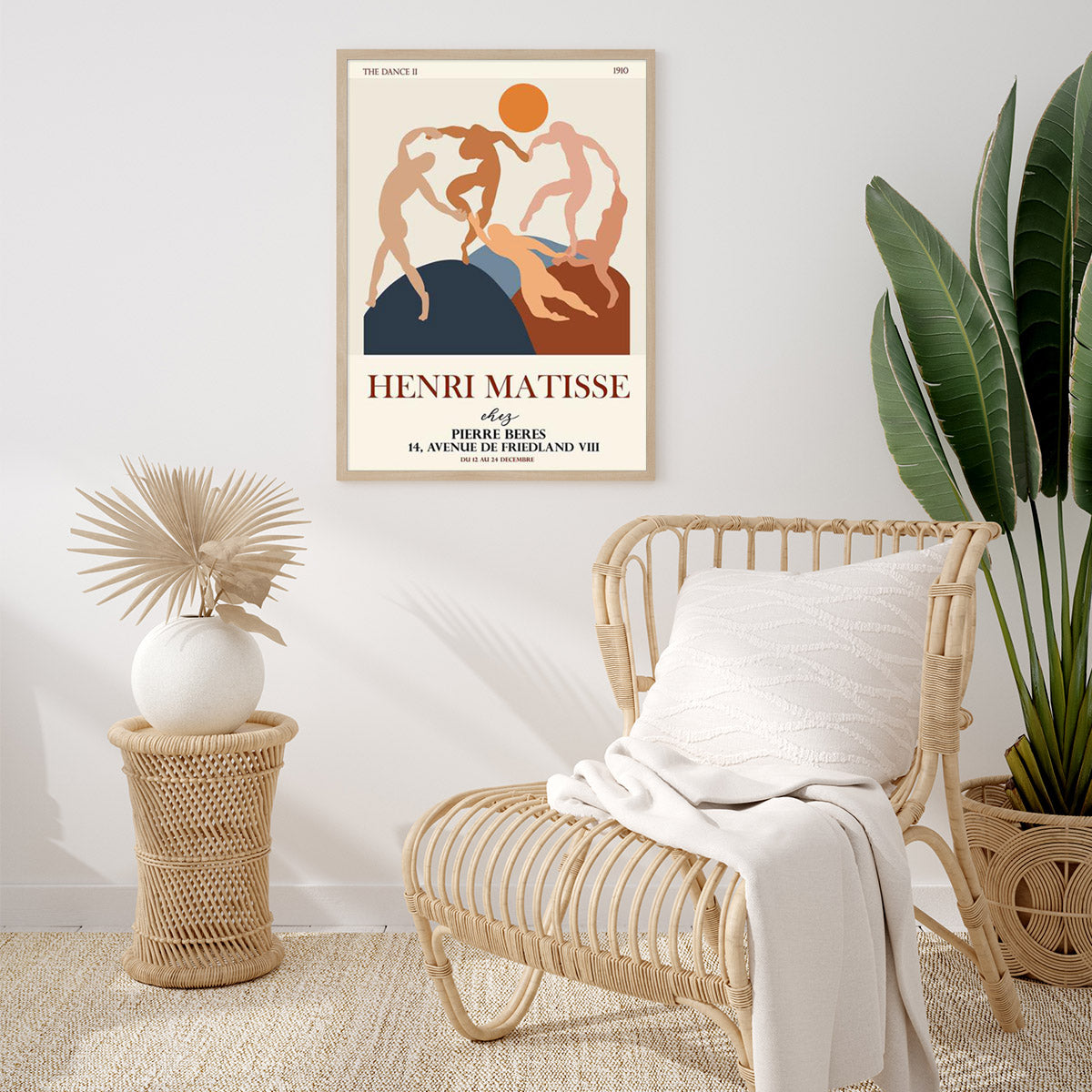 60cmx90cm Dancing by Henri Matisse Wood Frame Canvas Wall Art
