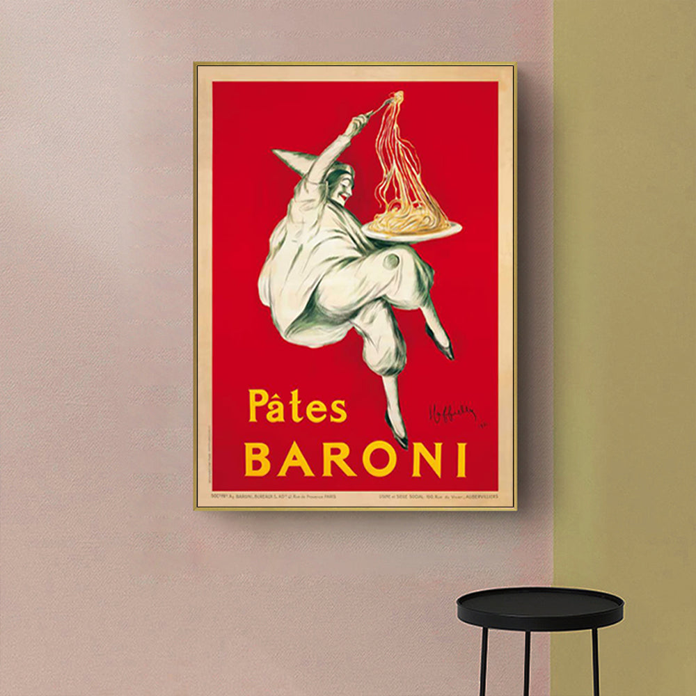 50cmx70cm Pates Baroni Pasta Gold Frame Canvas Wall Art