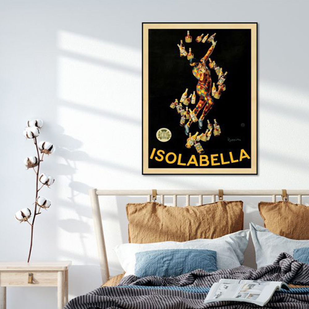 60cmx90cm Isolabella Black Frame Canvas Wall Art
