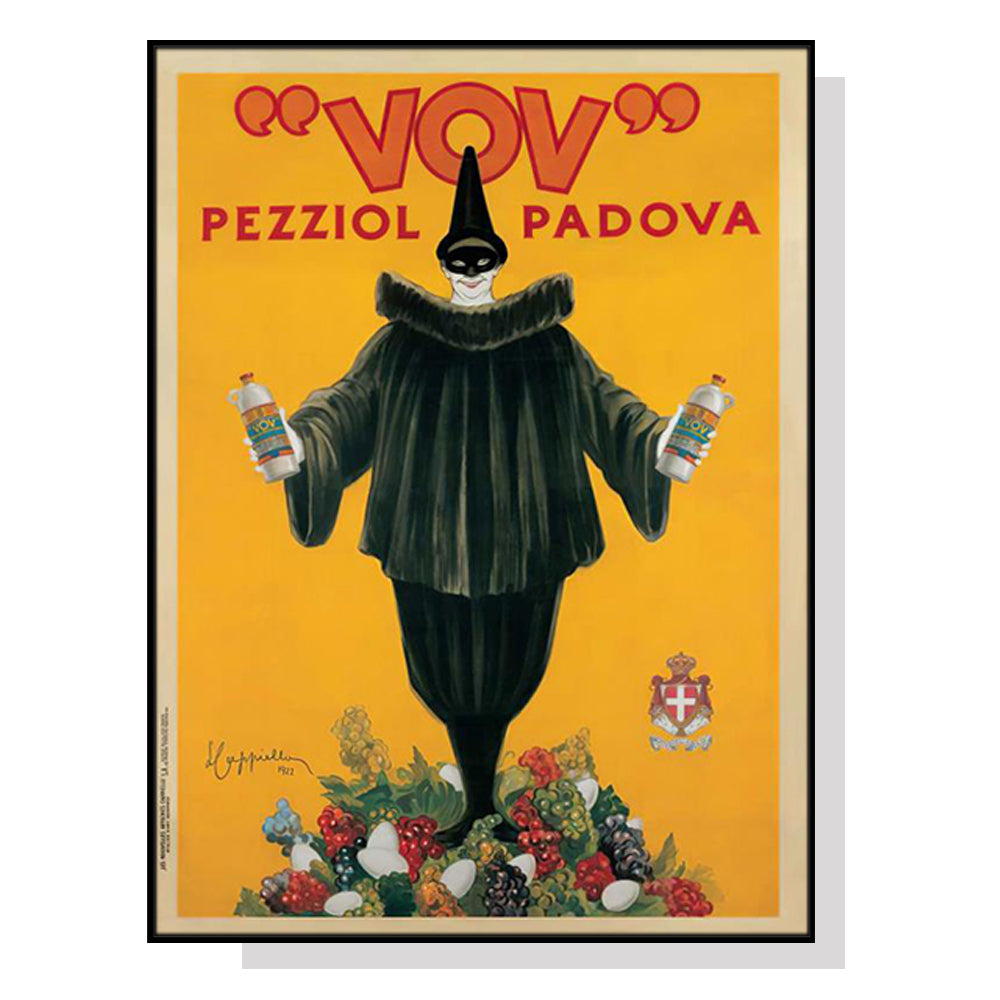 60cmx90cm Pezziol Padova Black Frame Canvas Wall Art
