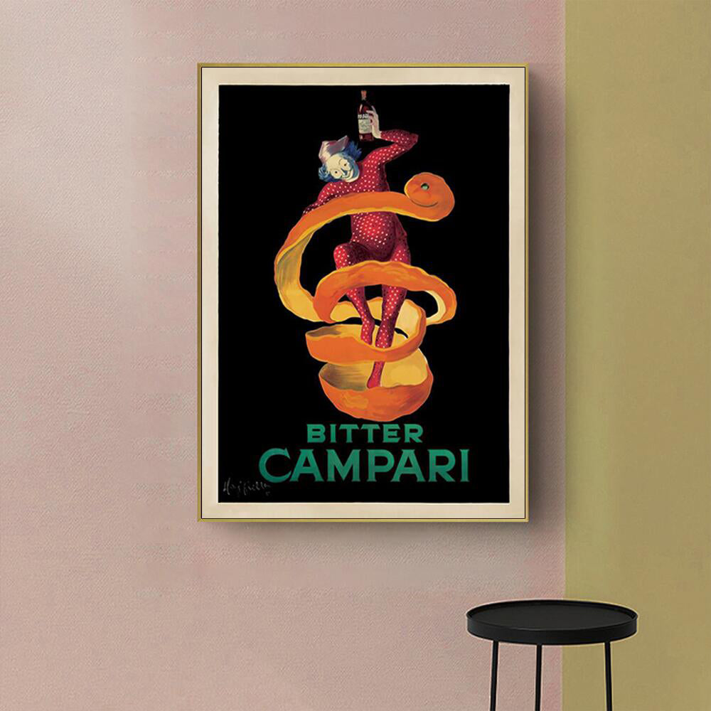 80cmx120cm Bitter Campari Gold Frame Canvas Wall Art