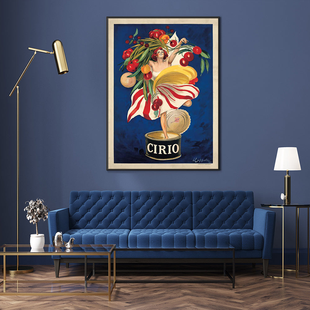 80cmx120cm Cirio By Leonetto Cappiello Black Frame Canvas Wall Art