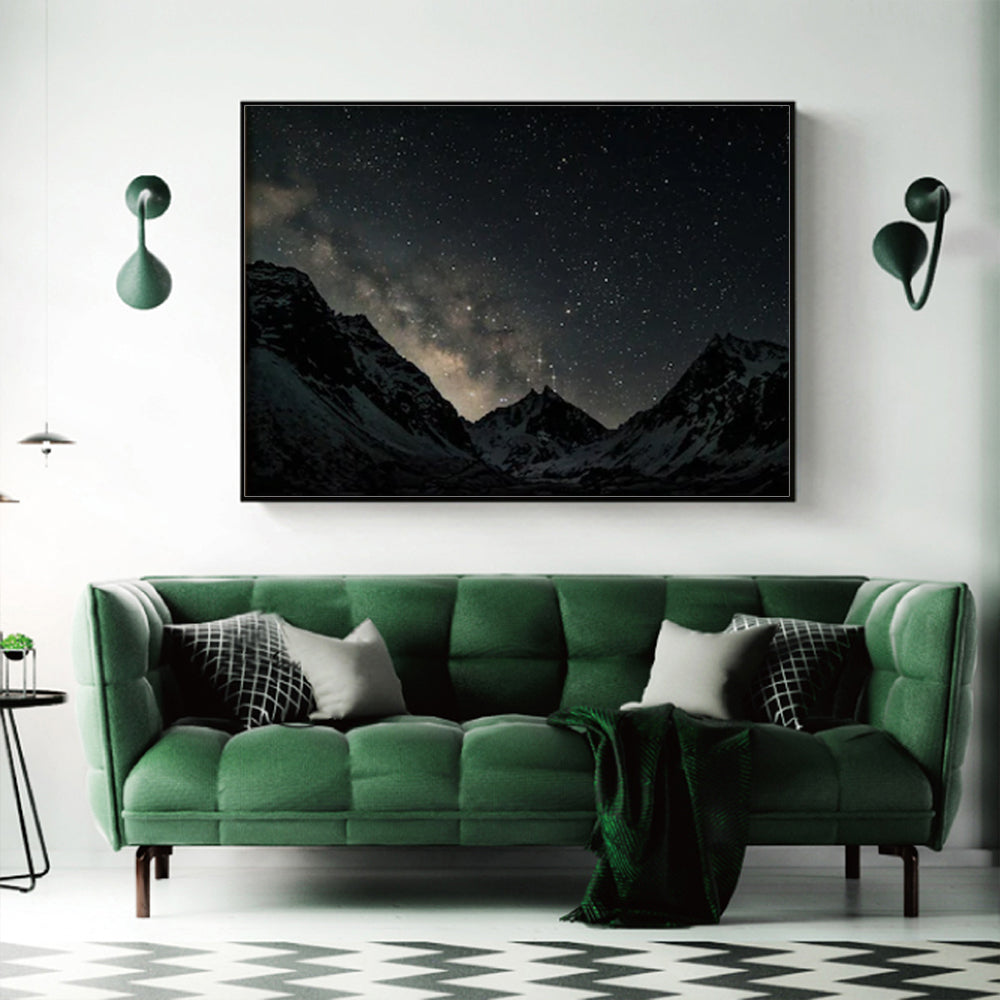 90cmx135cm Night Court Black Frame Canvas Wall Art