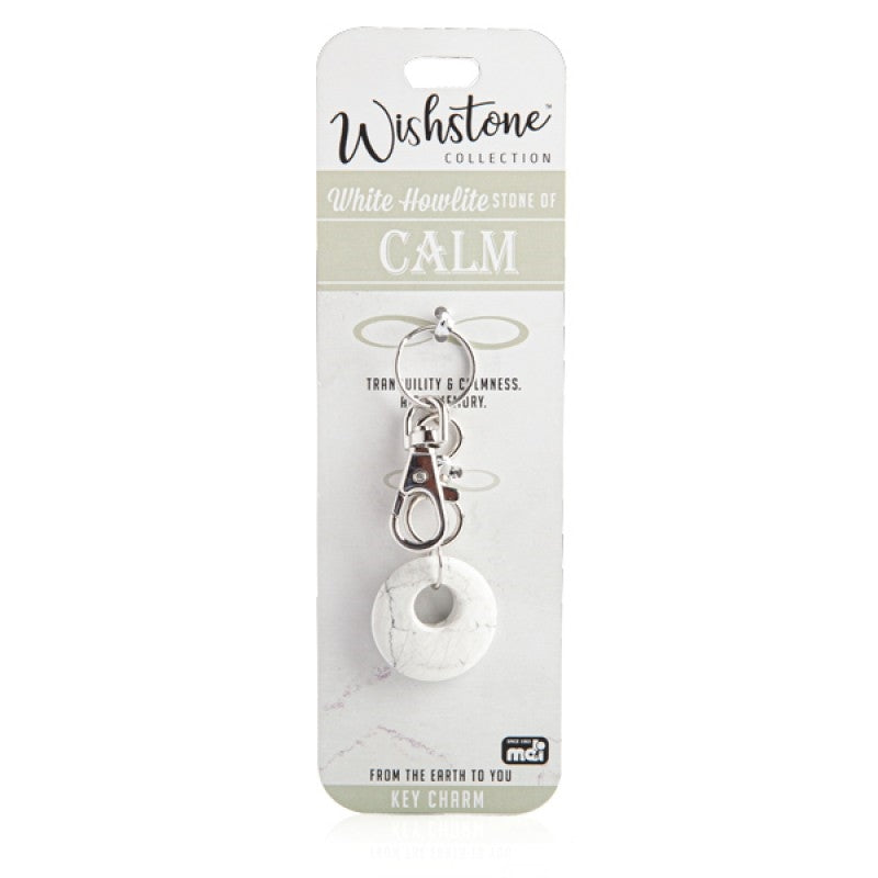 Wishstone Collection White Howlite Key Charm