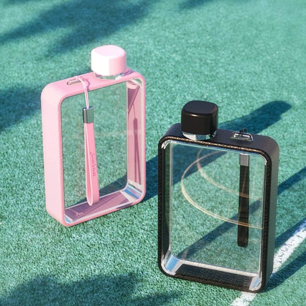 A5 Flat Water Bottle for Warm Drink ( Pink )