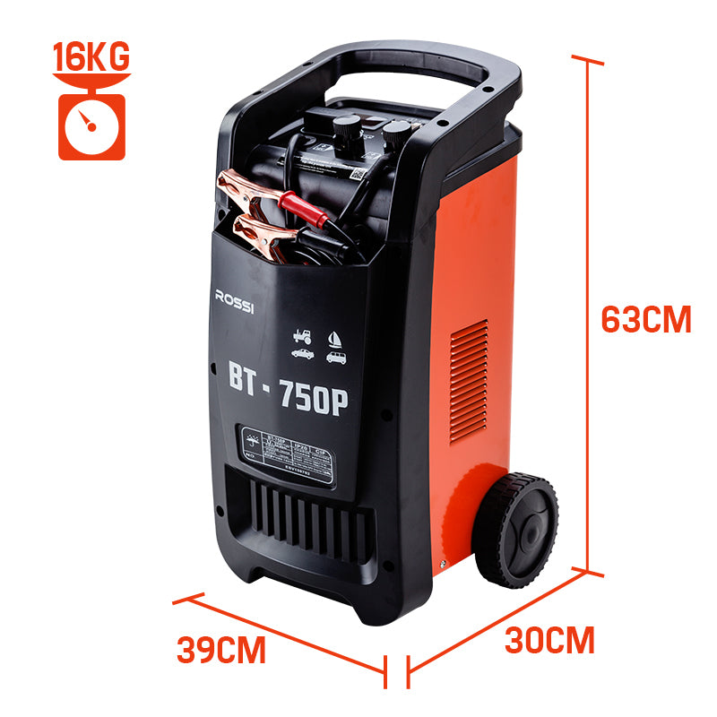 ROSSI Car Battery Charger 750A 12v/24v Jump Starter ATV Boat Truck Tractor