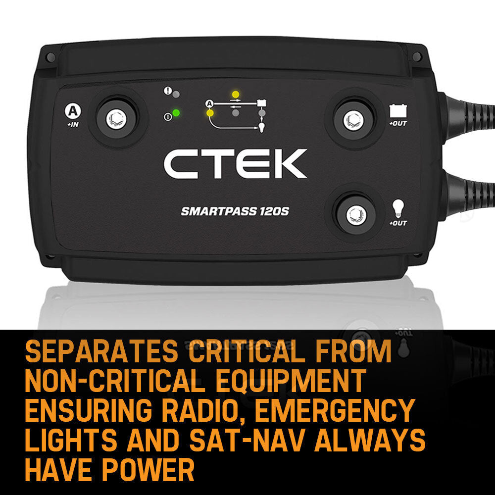 CTEK Smartpass 120S 120A Power Management System for 12V Starter Service Battery