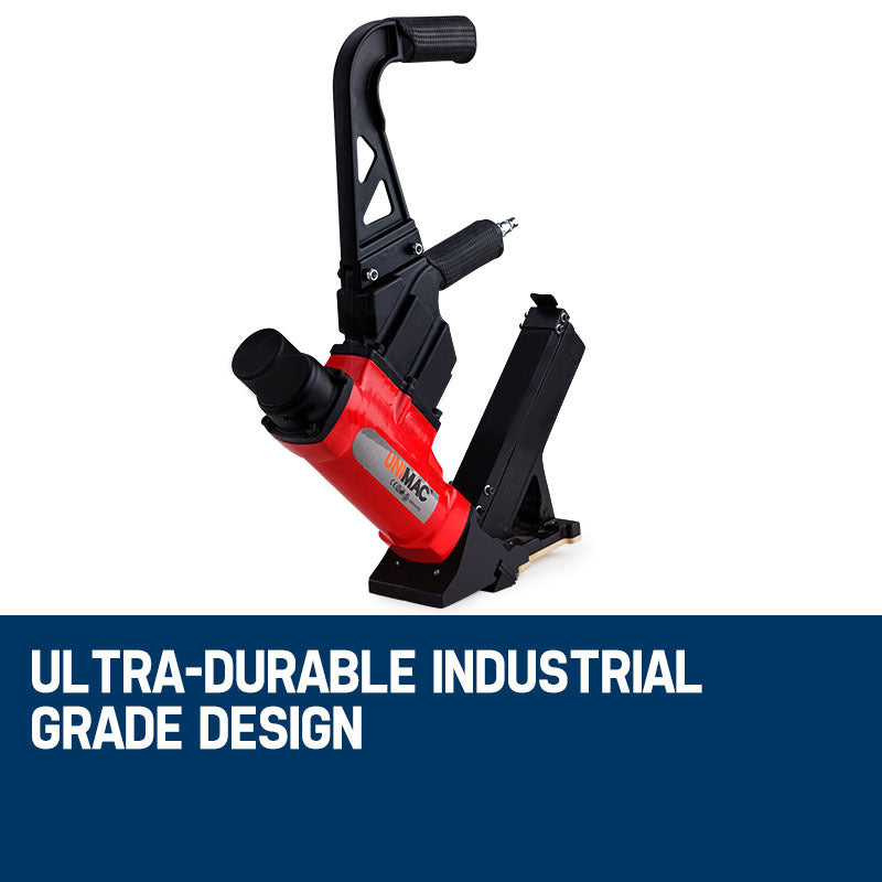 UNIMAC Pneumatic Flooring Nailer Staple Gun Floor Gas Nail Cleat Stapler