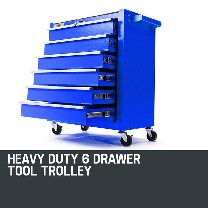 BULLET 6 Drawer Tool Box Cabinet Trolley Garage Toolbox Storage Mechanic Chest