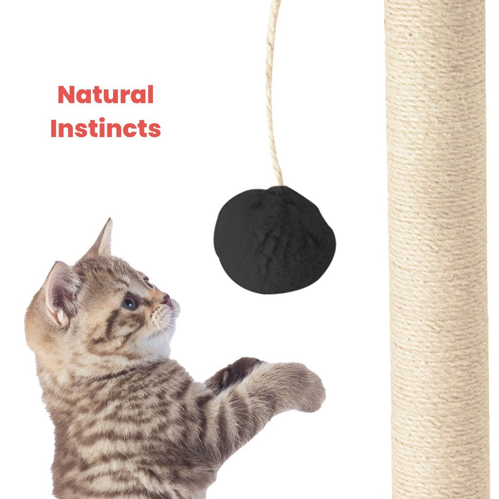 FLOOFI 145cm Plush Cat Condo Cat Tree Dark Grey FI-CT-156-BJ