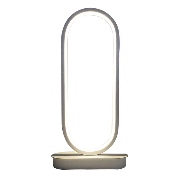 GOMINIMO LED Aluminium Desk Night Lamp Oval Shape (White)