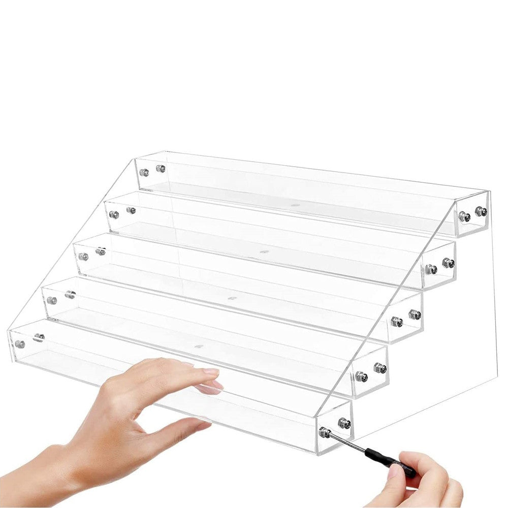 GOMINIMO Nail Polish Organizer 6 Layer Display Stand Holder (Transparent) GO-NPO-100-CS