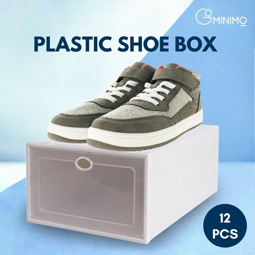 GOMINIMO Plastic Shoe Box 12pcs (White)