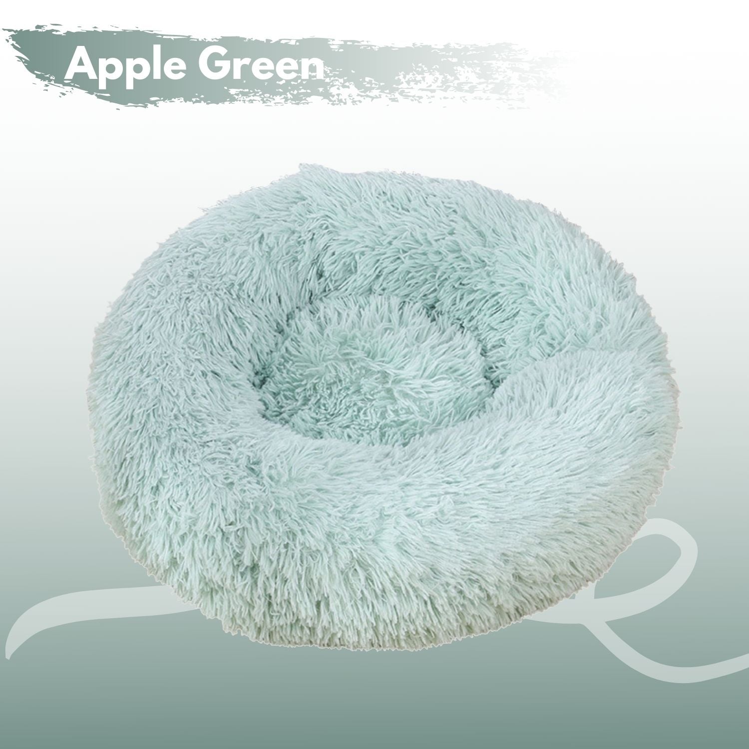 Floofi Pet Bed Round Plush (60cm Apple Green) - PT-PB-229-XL (L22 60cm Apple Green)