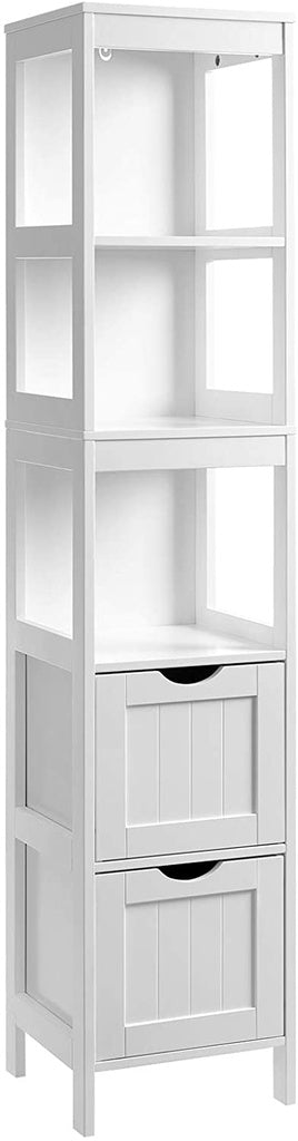 VASAGLE Floor Cabinet with Shelves and Drawers White BBC66WT