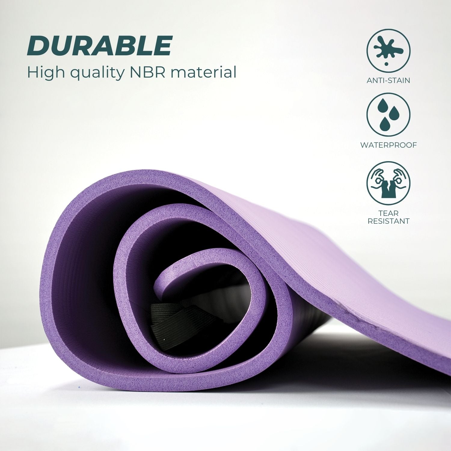 Verpeak NBR Yoga Mat 2.0CM Purple VP-MT-125-AC