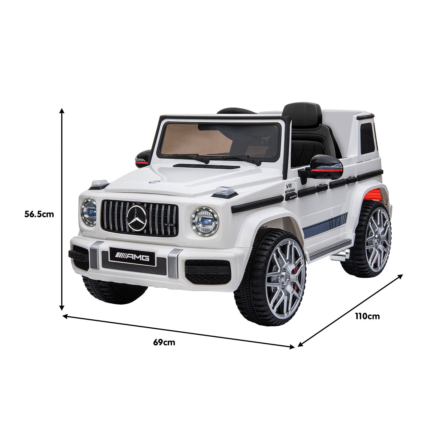 Kahuna Mercedes Benz AMG G63 Licensed Kids Ride On Electric Car Remote Control - White