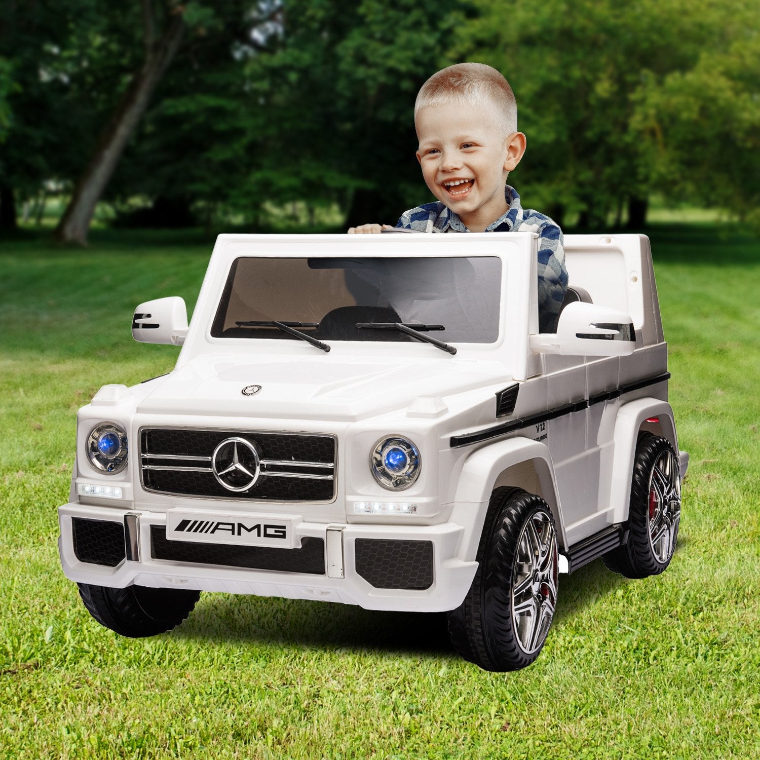 Kahuna Mercedes Benz AMG G65 Licensed Kids Ride On Electric Car Remote Control - White