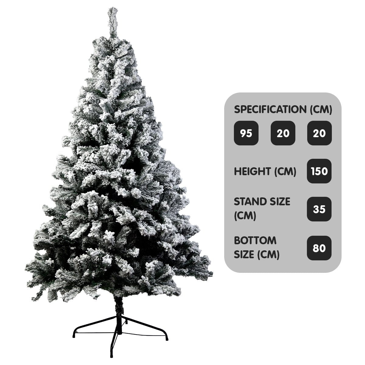 Christabelle Snow-Tipped Artificial Christmas Tree 1.5m - 550 Tips