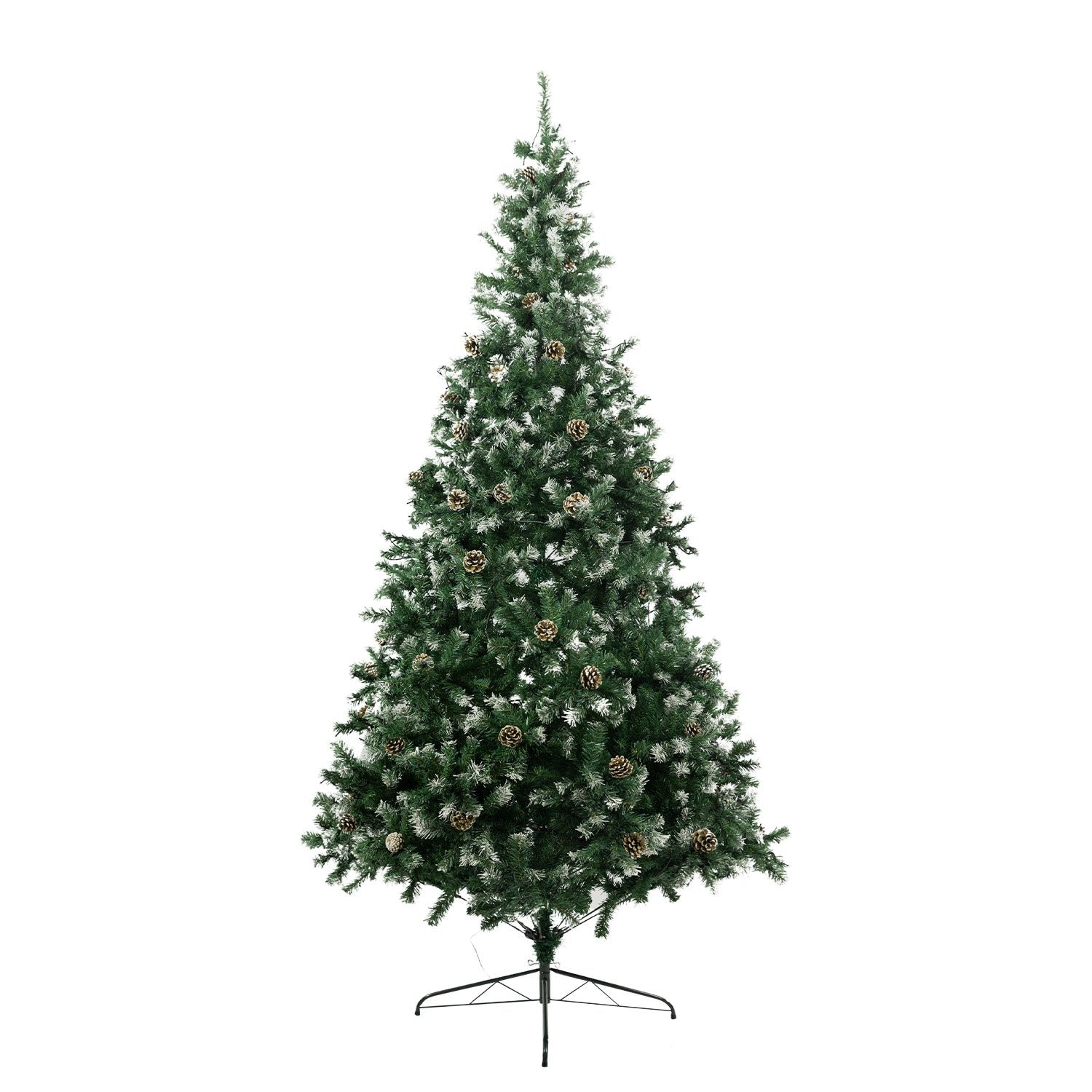 Christabelle 2.7m Pre Lit LED Christmas Tree Decor with Pine Cones Xmas Decorations