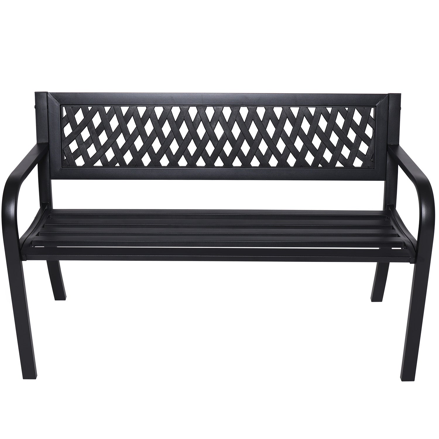 Wallaroo Steel Outdoor Garden Bench - Lattice