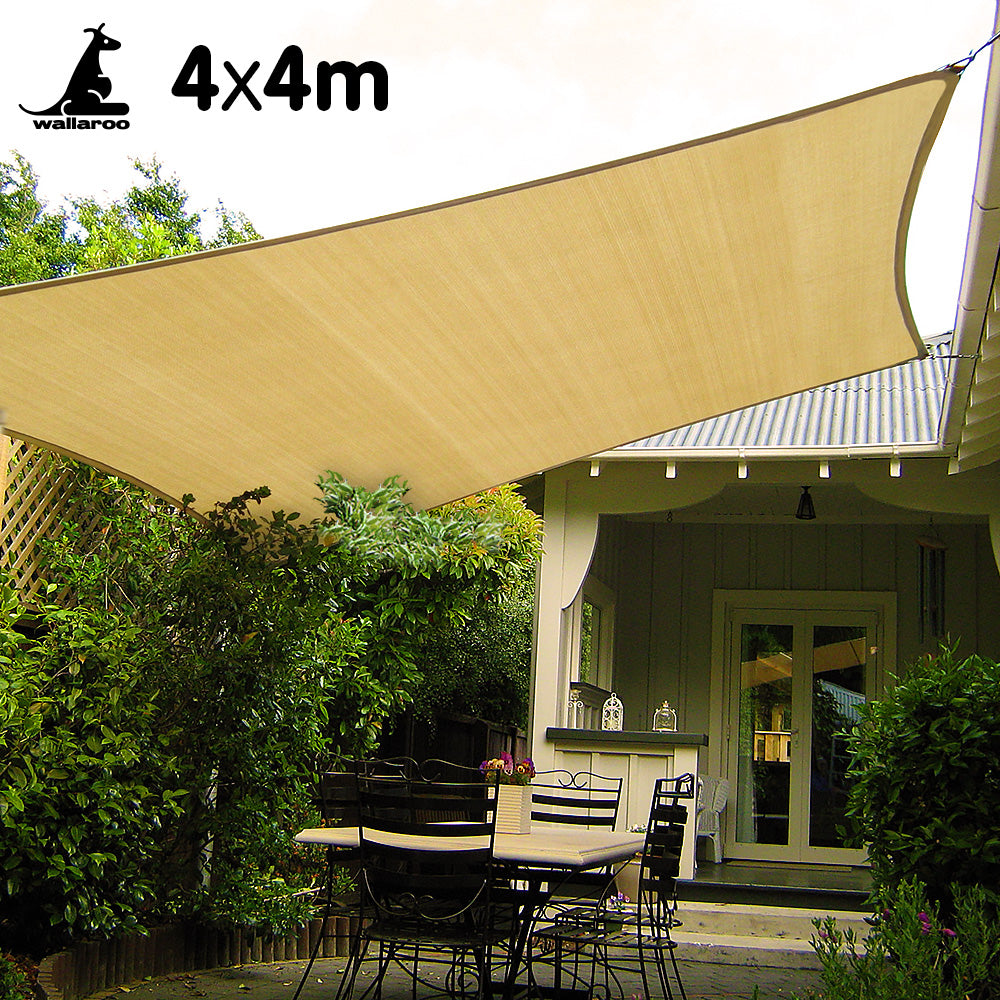 Wallaroo Square Shade Sail Sand : 4m x 4m