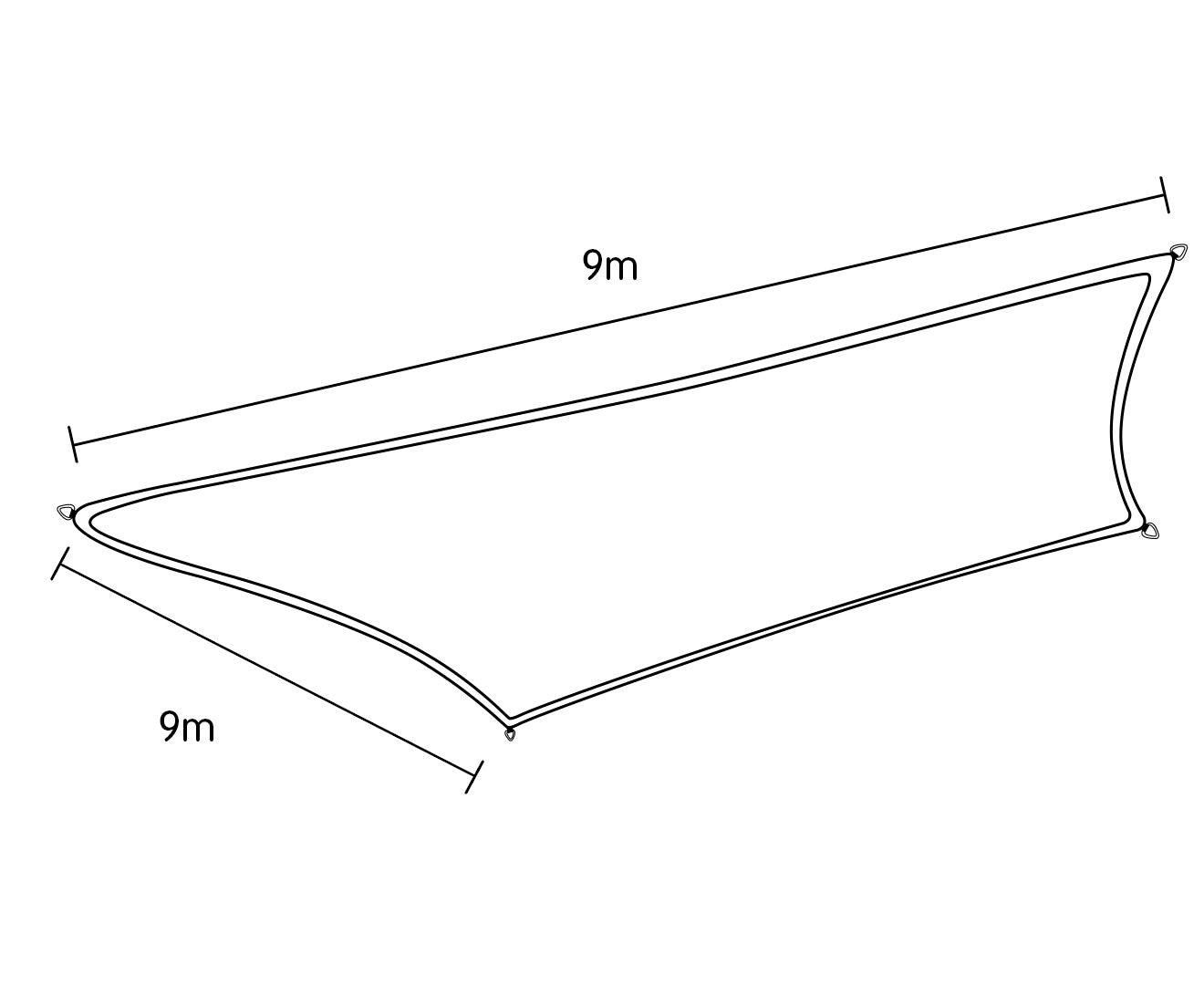 Wallaroo Square Shade Sail - 9m x 9m - Sand