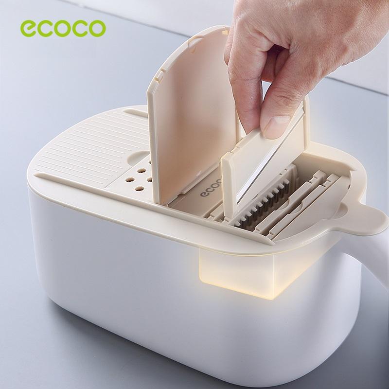 Ecoco Vegetable Chopper Spiralizer Vegetable Slicer Dicer Onion Food Cutter Home Use Grey