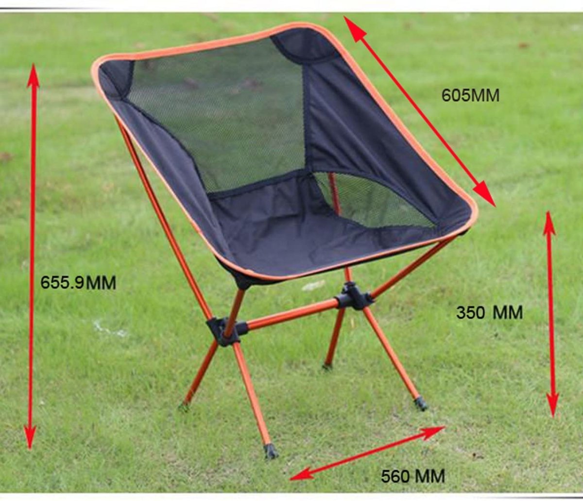 Ultralight Aluminum Alloy Folding Camping Camp Chair Outdoor Hiking Patio Backpacking Full Blue