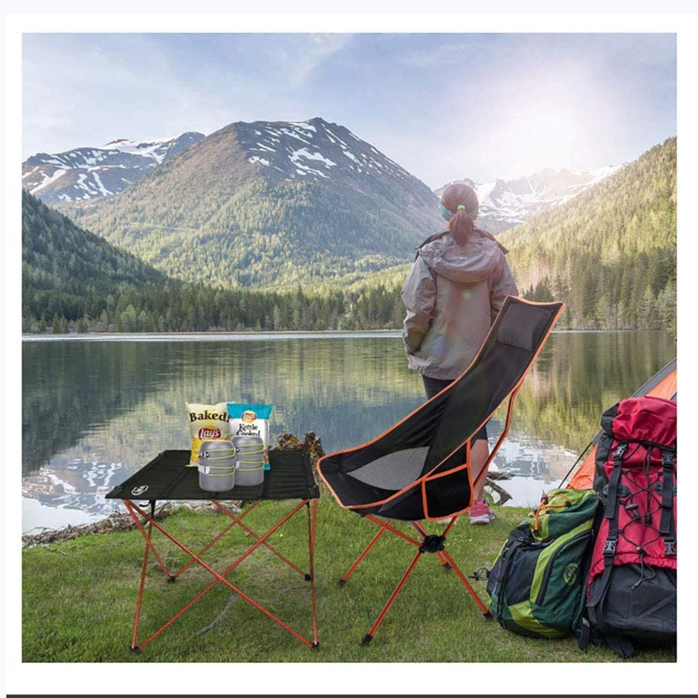 Camping Chair Folding High Back Backpacking Chair with Headrest Sky